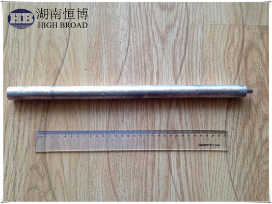 온수기 냄새 제어를 위한 21mm 아연 합금 Zn-Al-Cd 희생 양극 로드 600mm