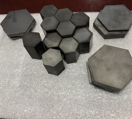 50x50mm Pressureless Sintered Silicon Carbide Ceramic Tile with >=99.0% SiC Purity for Ballistic Protection Plate