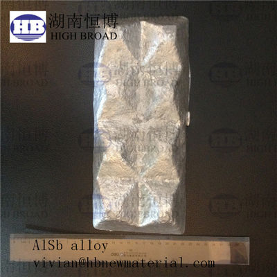 알루미늄 안티몬 합금 AlSb 10% 및 20% 잉곳 형태, 고성능 응용 분야용 4-8kg 중량