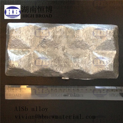 알루미늄 안티몬 합금 AlSb 10% 및 20% 잉곳 형태, 고성능 응용 분야용 4-8kg 중량