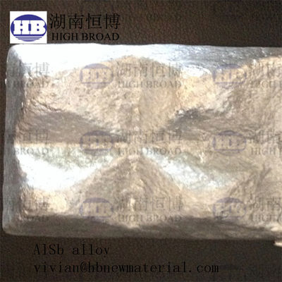 알루미늄 안티몬 합금 AlSb 10% 및 20% 잉곳 형태, 고성능 응용 분야용 4-8kg 중량