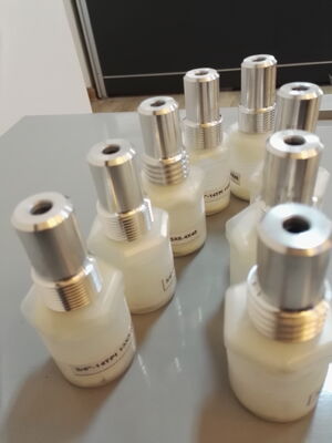 보론 탄화물 노즐 M10x1.0 얇은 실과 50x15mm 정밀 모래 분출을 위한 컴팩트 디자인