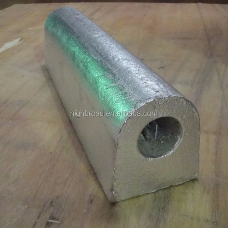 열 교환기 알루미늄 희생 안오드 연필 M16 스레드 350mm 1.2kg 알-Zn-인 합금 경화 보호기