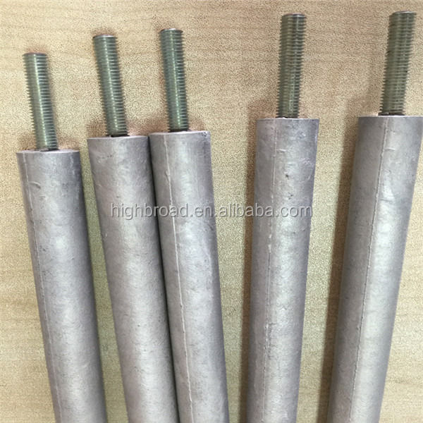 온수기 알루미늄 희생 양극 로드 3/4 NPT 나사 900mm 길이 2.5kg Al-Zn-Mg 합금 교체품
